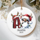 Custom Letter initial ornament, Ornament 2025, Kids Christmas Ornament Gift
