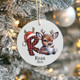 Custom Letter initial ornament, Ornament 2025, Kids Christmas Ornament Gift