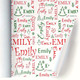 Personalized Text Wrapping Paper, Name Custom Birthday Wrapping Paper