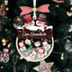 Grandparent Christmas Ornament, Grandkids Snowman Shaker Ornament