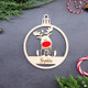 Personalised Reindeer ornament, Red nose decor