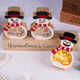 Custom Family Christmas Decoration, Personalized Snowman Figurine Set with LED Lights