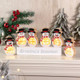 Custom Family Christmas Decoration, Personalized Snowman Figurine Set with LED Lights