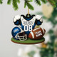 American Football Christmas Ornament, Custom Football Player Uniform Acrylic Ornament