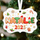 Custom Gingerbread Alphabet Name Christmas Ornament 2025