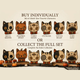 Mini Halloween Ornaments For Small Tree, Vintage Halloween Decor Indoor With Cat Skull,