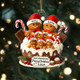 Personalized Gingerbread Family Christmas Ornament - Custom Names