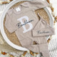 Custom coming home outfit for baby boy, personalized baby footie