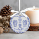 Custom  Family of 4 First Christmas Keepsake with Footprints