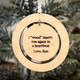 5th Anniversary Gift Ornament / Wooden Laser Engraved Ornament
