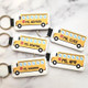 PU Vegan Leather Personalized School Bus Driver Key Chain