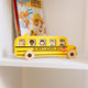 Toy Yellow School Bus with Name. Personalized Wooden Bus