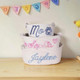 Personalized Cat toy basket Custom kitten treat bin