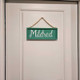 Custom sign, reversible sign, personalized office door sign