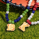 Personalized Magnetic Sparkle Rhinestone Disco Ball Baseball Sports Name Beaded Necklace