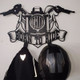 Custom Metal Motorcycle & Helmet Holder, Harley Davidson Gift