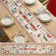 Family Name Word Christmas Theme, Personalized Table Runner