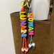 Personalized Name/Number Beaded Keyring Charm
