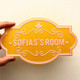 Personalised door sign for kids room