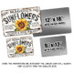 Custom SUNFLOWERS Metal Farm Sign Personalized Name