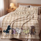 Personalized Forest Animal Blanket, Custom Baby Name Blanket