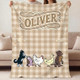 Personalized Forest Animal Blanket, Custom Baby Name Blanket