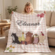 Personalized Forest Animal Blanket, Custom Baby Name Blanket
