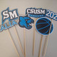 Custom University Centerpiece Sticks- Colors & Logo Graduation Gift