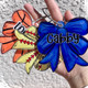 Personalized Girls Sports Bag Tag - Custom Name Tag with Bow