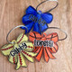 Personalized Girls Sports Bag Tag - Custom Name Tag with Bow
