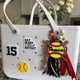 Softball  Baseball bag tag, bag charm,sports bag tag