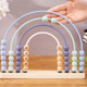 Personalized Montessori Rainbow Abacus,Wooden Engraved Baby Abacus
