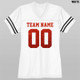 Custom Football Jersey / Red Glitter Flake Text