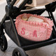 Personalized Baby Girl Diaper Bag, Custom Gingham Diaper Wipe Pouch