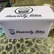Custom Printed Table Cloth Stretch and Fitted Cloths, 4ft table 6ft table and 8 ft table
