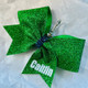 Personalized Cheer Bow Key Chain with Name on Tail only