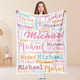 Soft Polyester Personalized Name Blanket