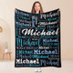 Soft Polyester Personalized Name Blanket