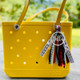 Sports theme Monogram Bogg Bag Charm Tassel