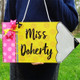 Personalized Teacher Door Sign, Classroom Door Hanger