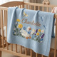 Personalized Embroidered Silly Goose Baby Boy Blanket