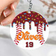 Personalized Baseball Lovers Gifts, Custom The Drip Baseball Keychain