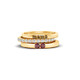 Birthstone Ring Set | Stackable Personalized Name Rings