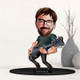 Personalized 3D Wooden Cartooned Guitarist Figurine Trinket