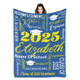 Custom Blanket With Name, Personalized Graduation Blanket