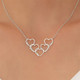 Personalized 1-5Names Heart Pendant Necklace???Birthday Anniversary Mother's Day Gift