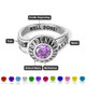 Personalized Engraved Birthstone Zircon Graduation Ring Graduation Gift