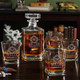 Engraved Bourbon Decanter Set with Bourbon Glasses - Bourbon Decanter