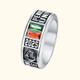 Personalized Sterling Silver High School College Class Band Birthstone Ring Graduation Gift