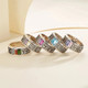 Personalized Sterling Silver High School College Class Band Birthstone Ring Graduation Gift